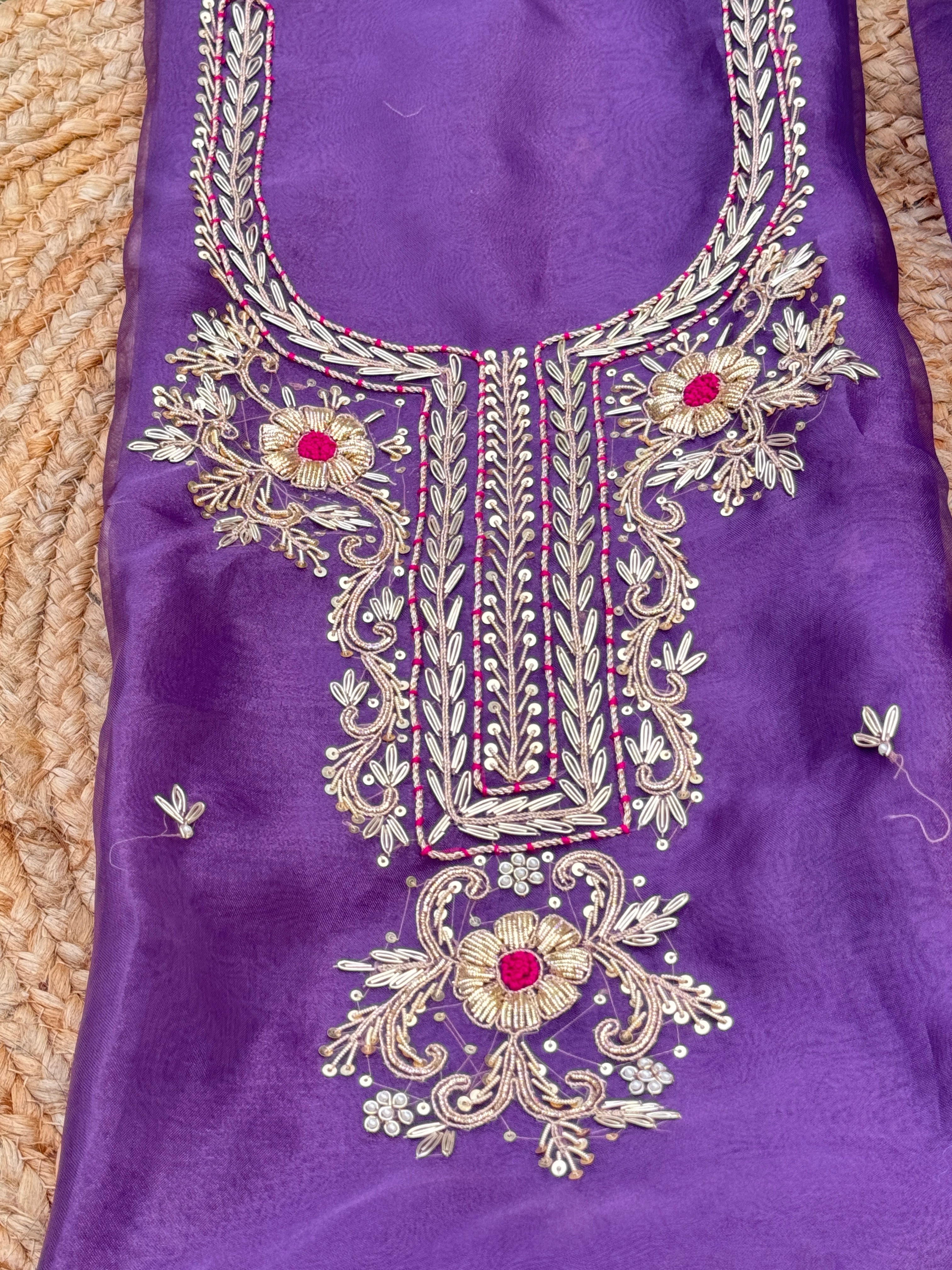 Organza kurta and dupatta set