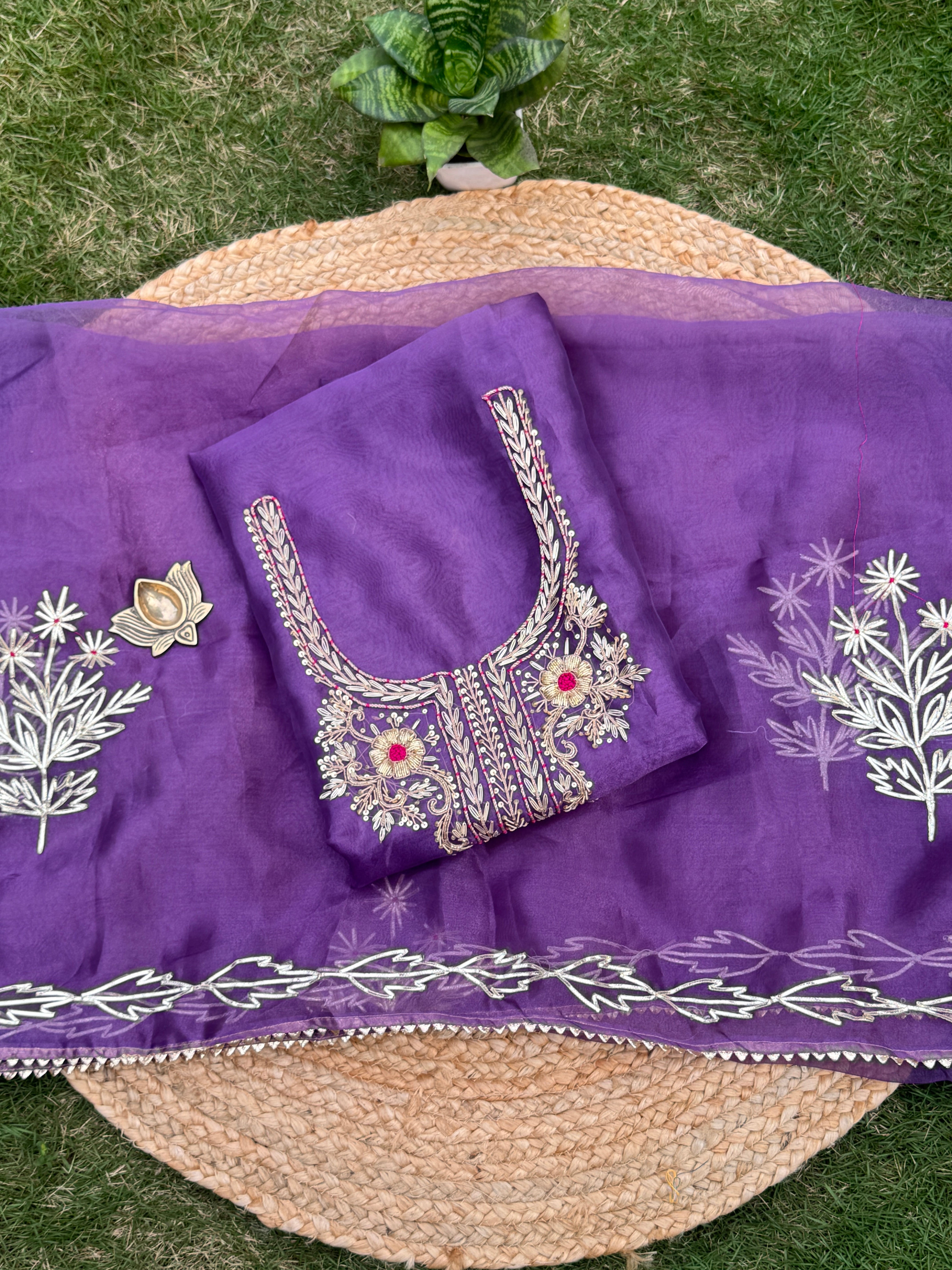 Organza kurta and dupatta set