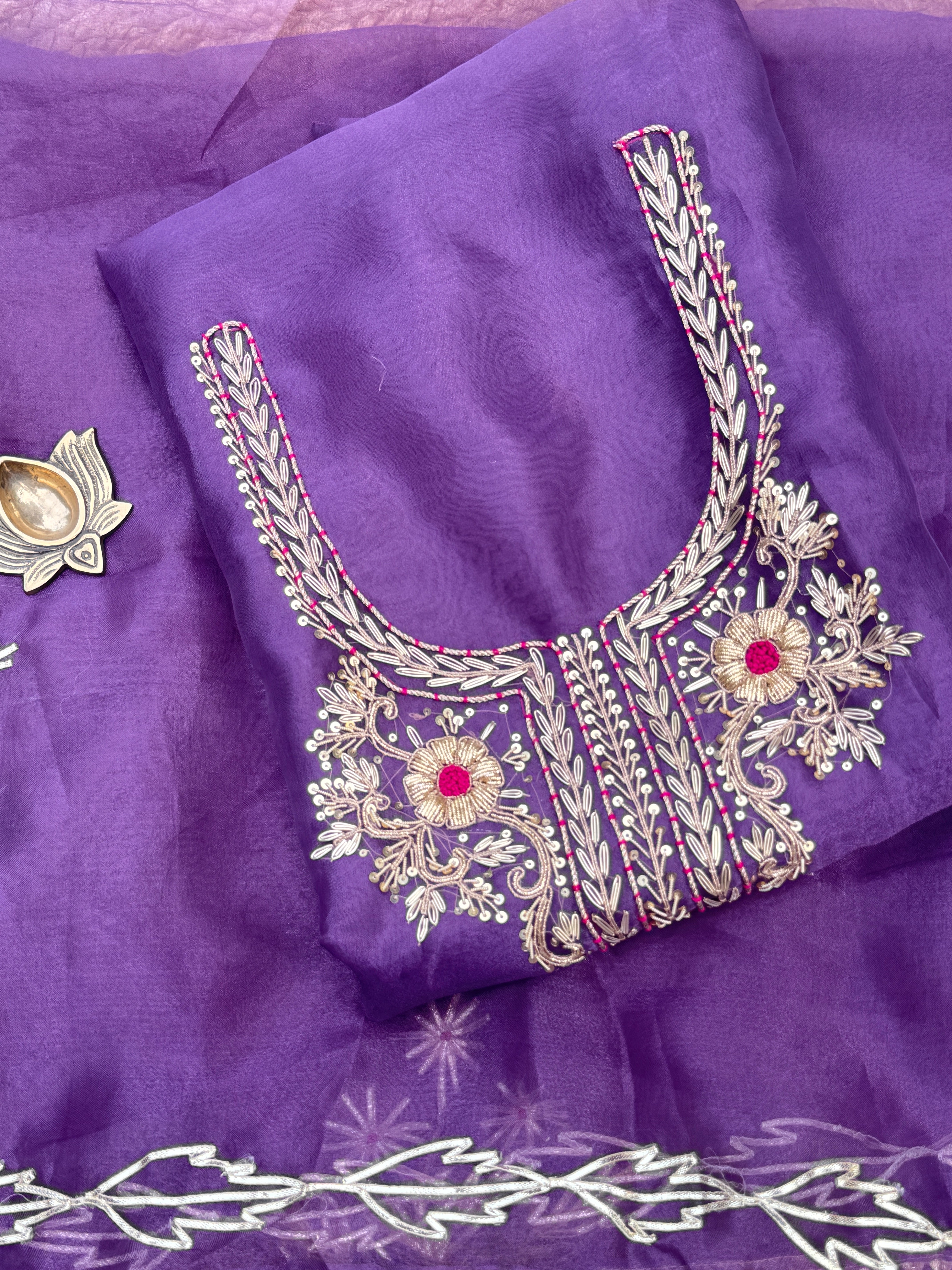 Organza kurta and dupatta set