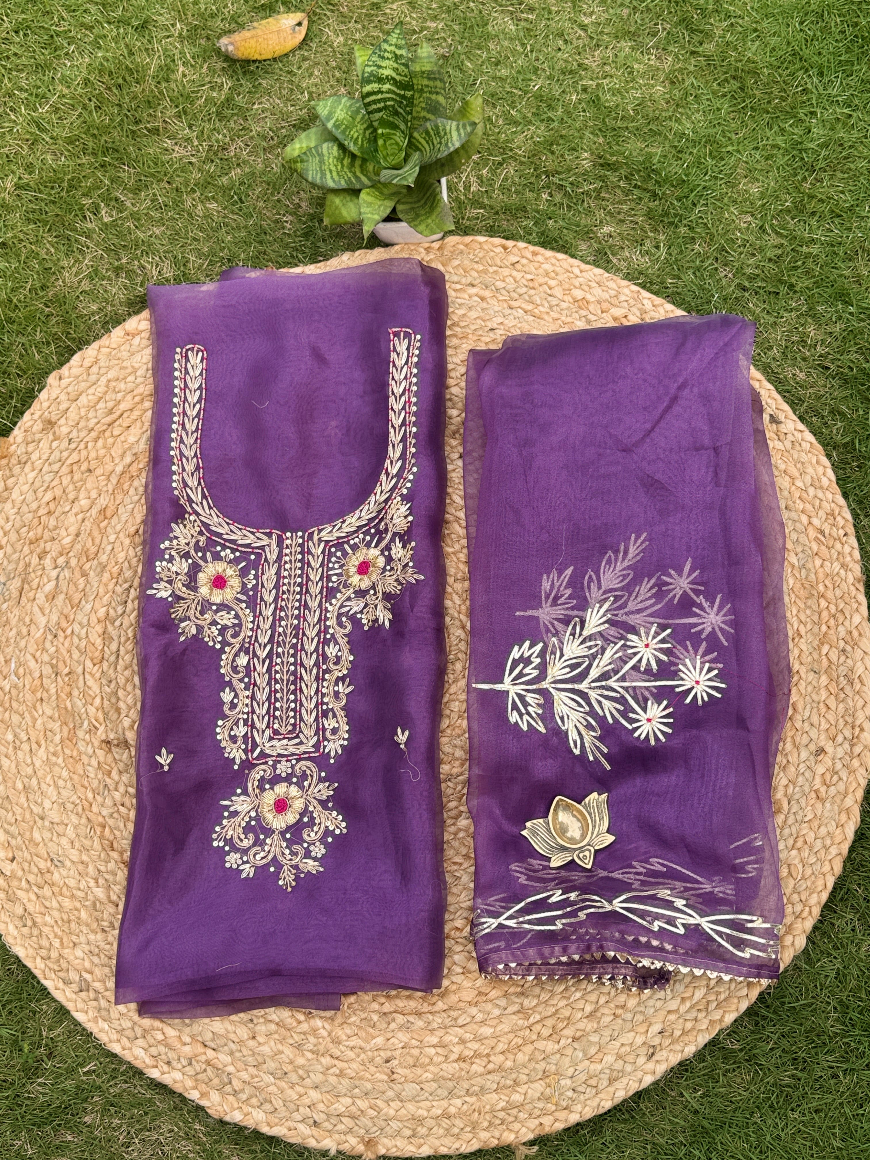Organza kurta and dupatta set