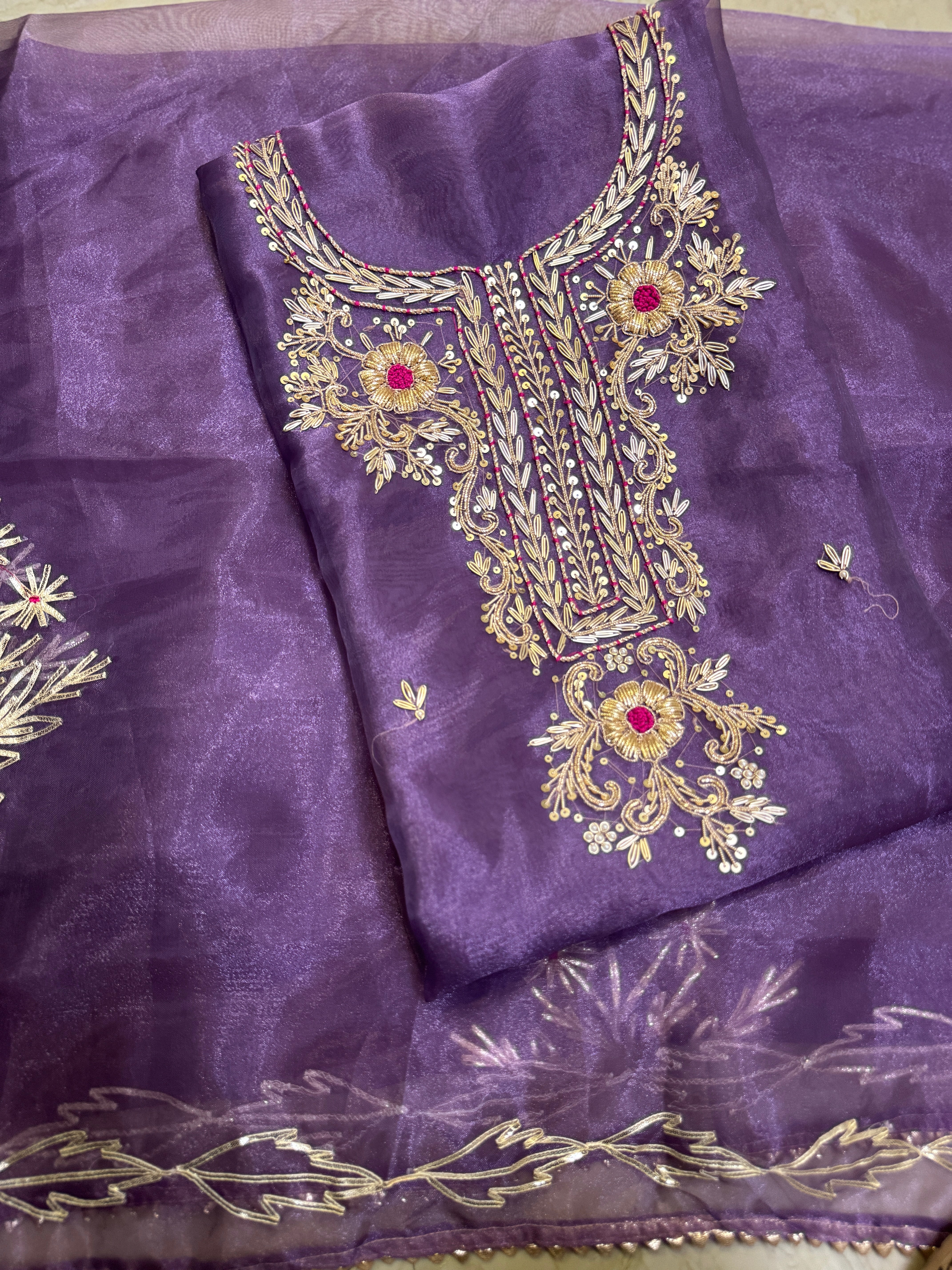Organza kurta and dupatta set