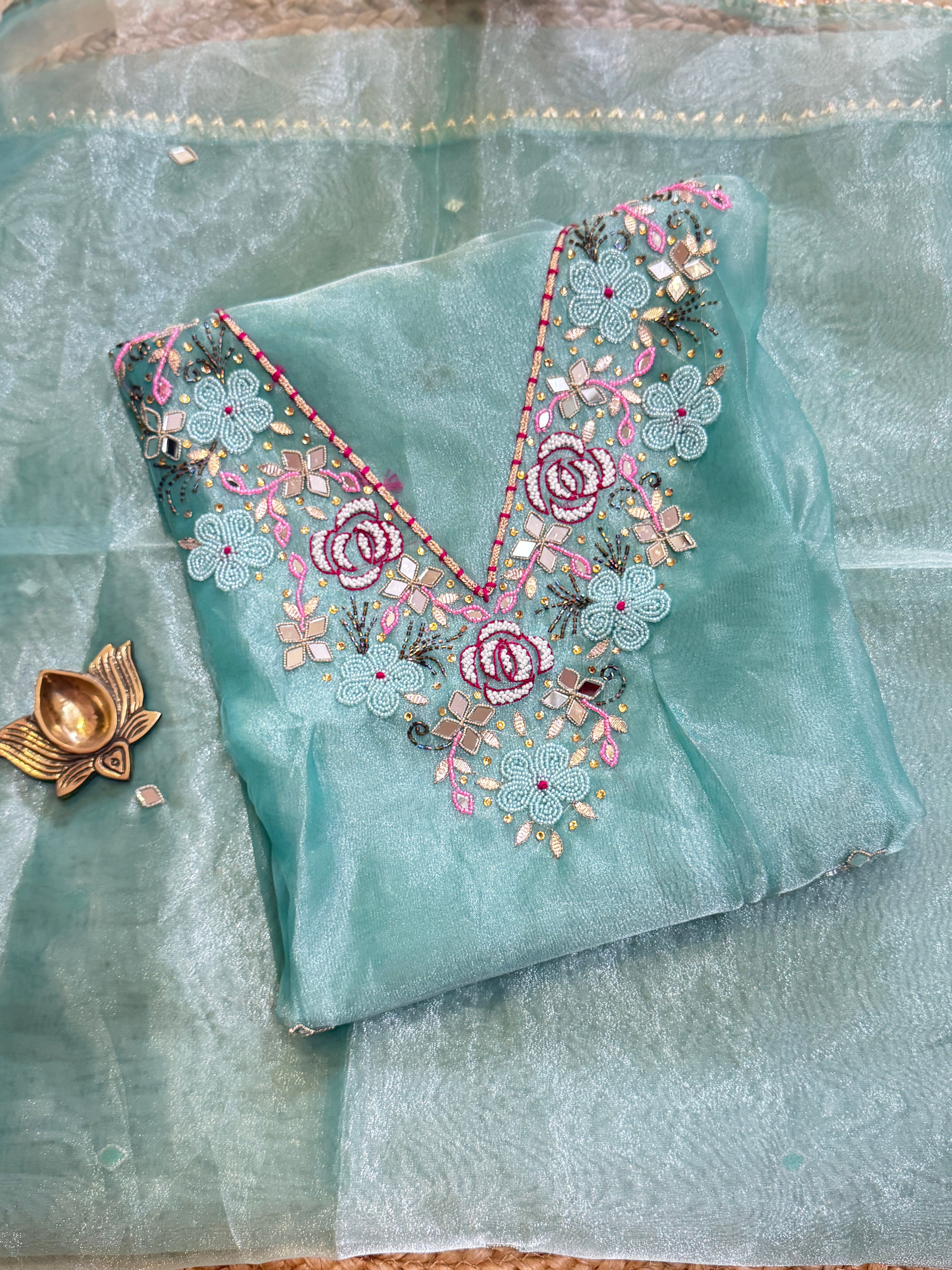 Organza kurta and dupatta set