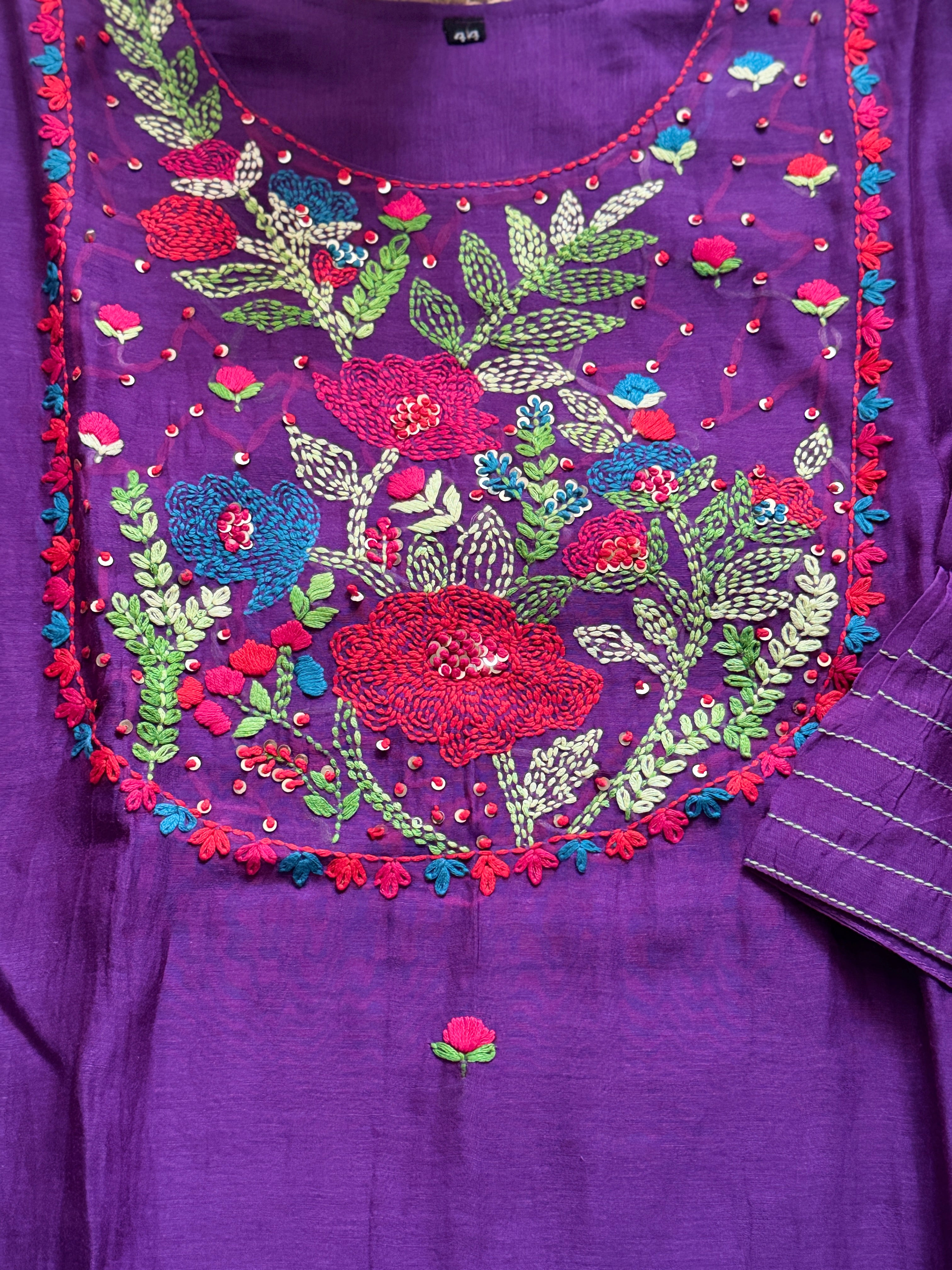 Pure mul chanderi cotton kurta