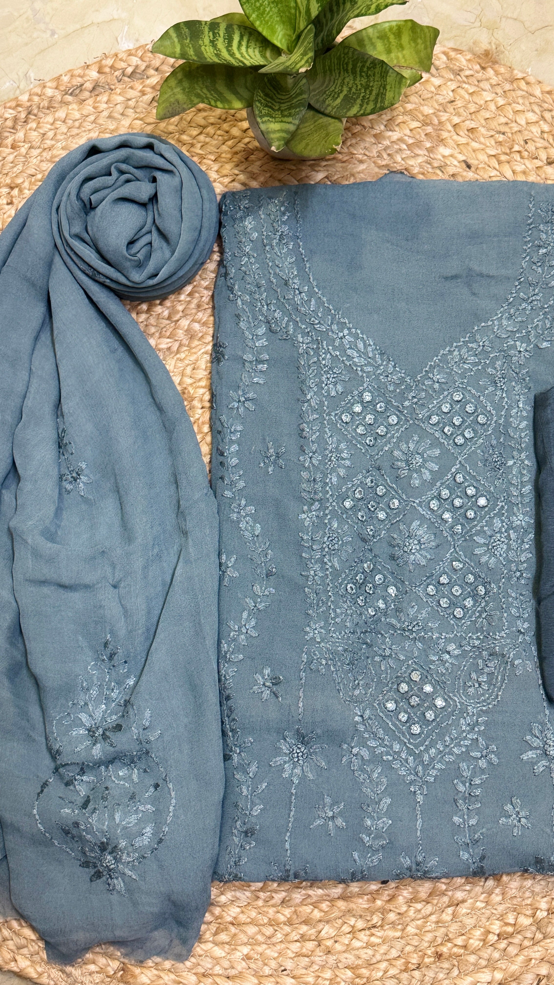 Pure georgette suits 3 pc