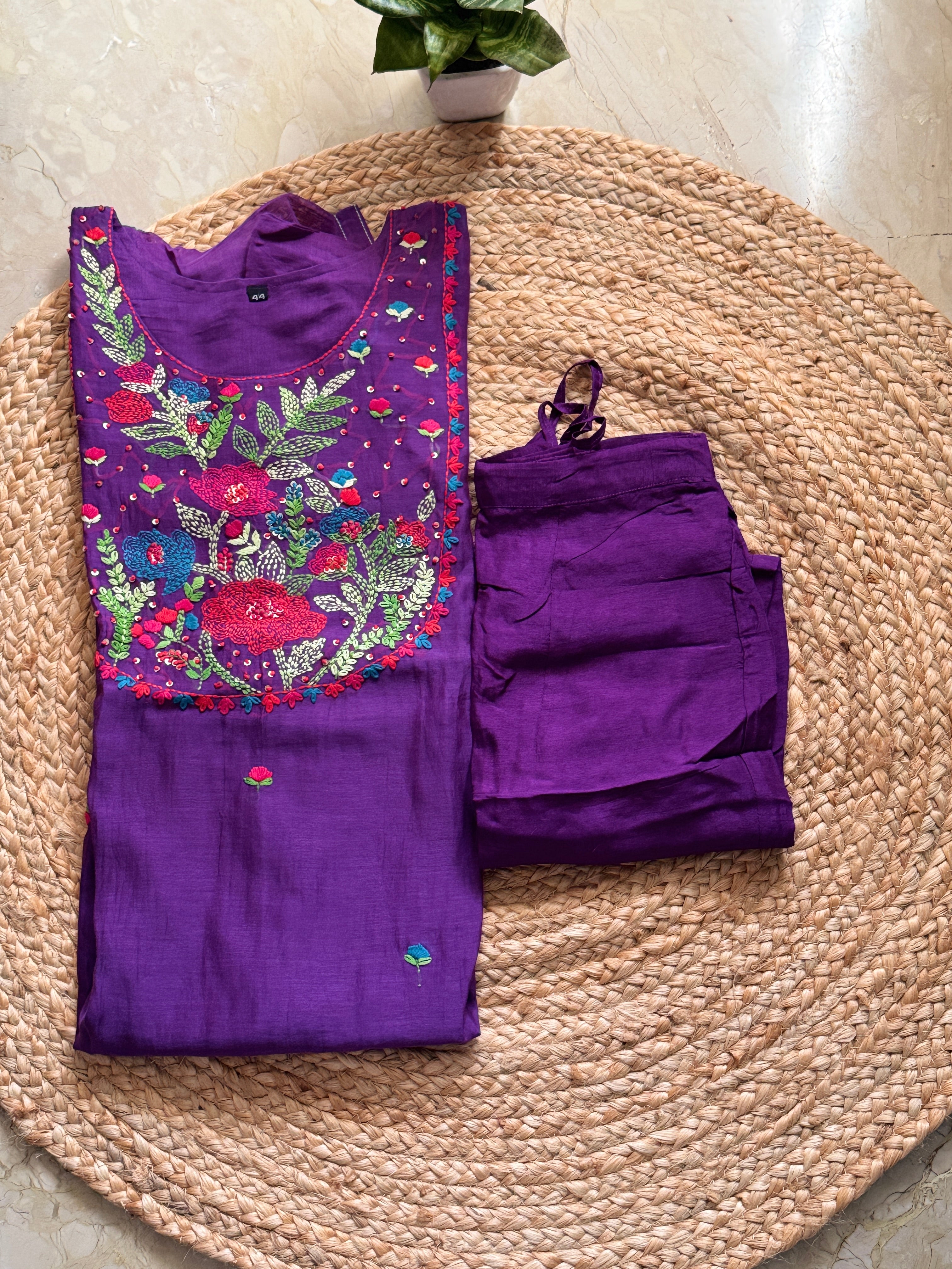 Pure mul chanderi cotton kurta