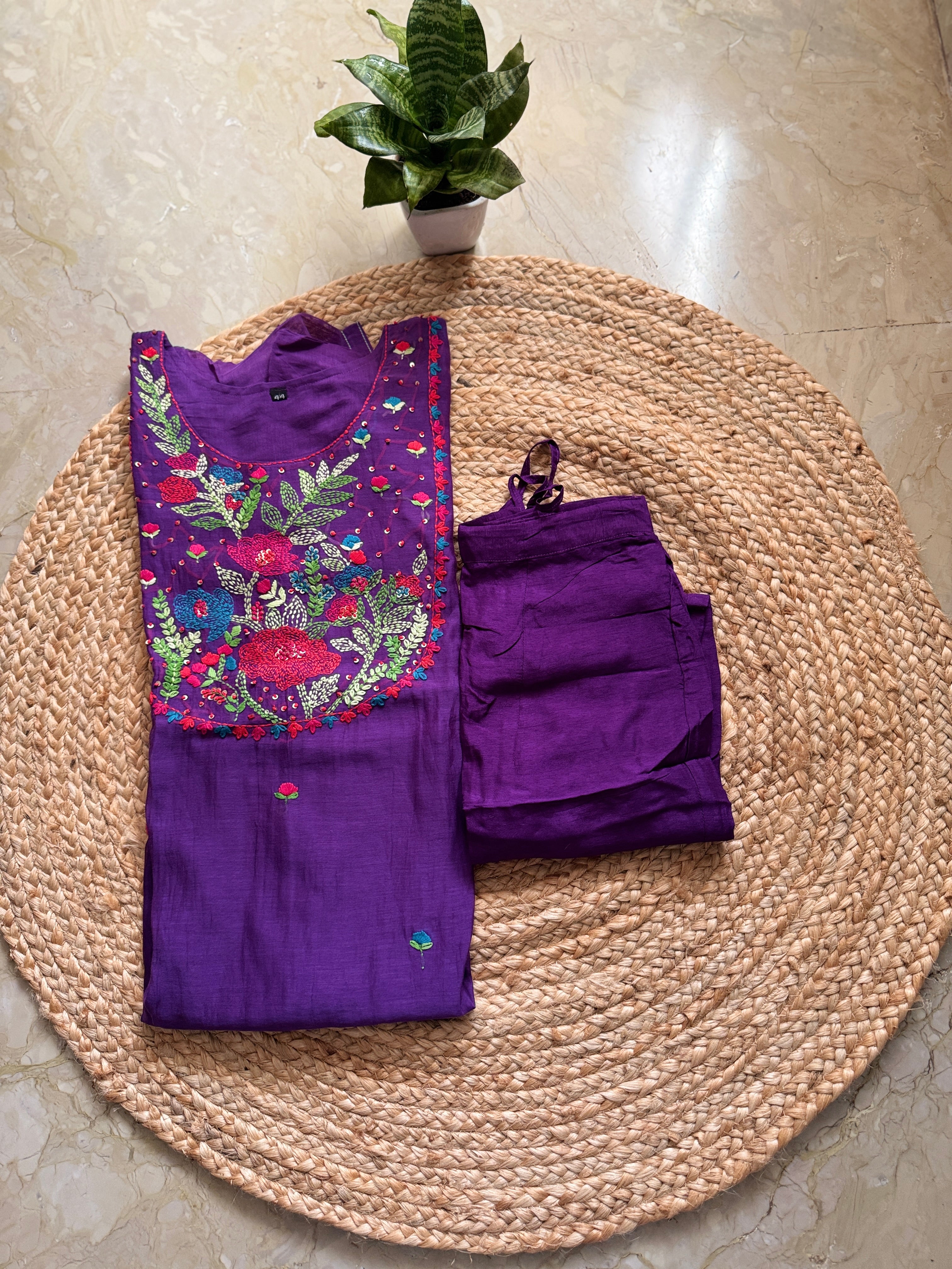 Pure mul chanderi cotton kurta