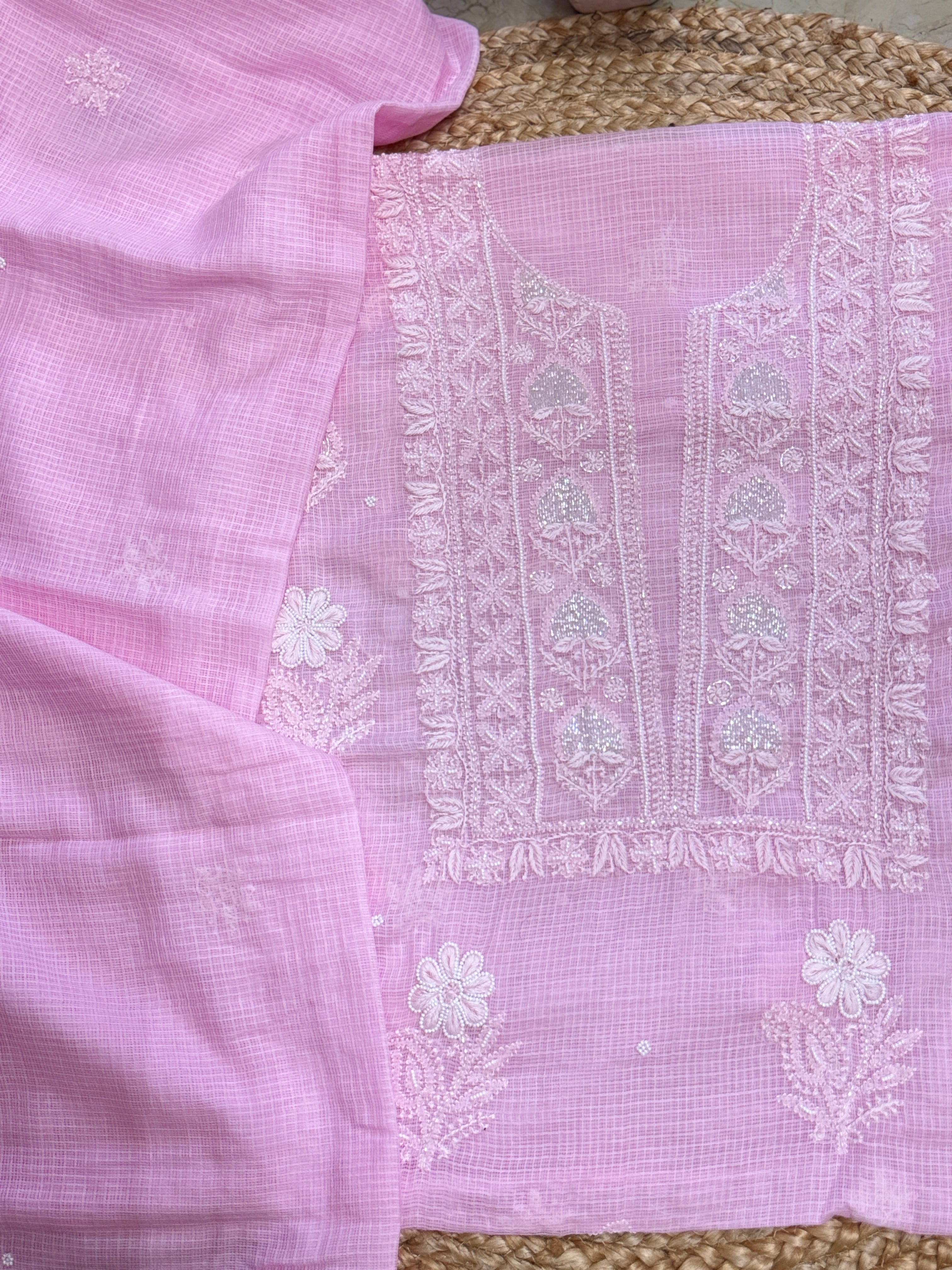 Kota doriya suits with Chikankari work