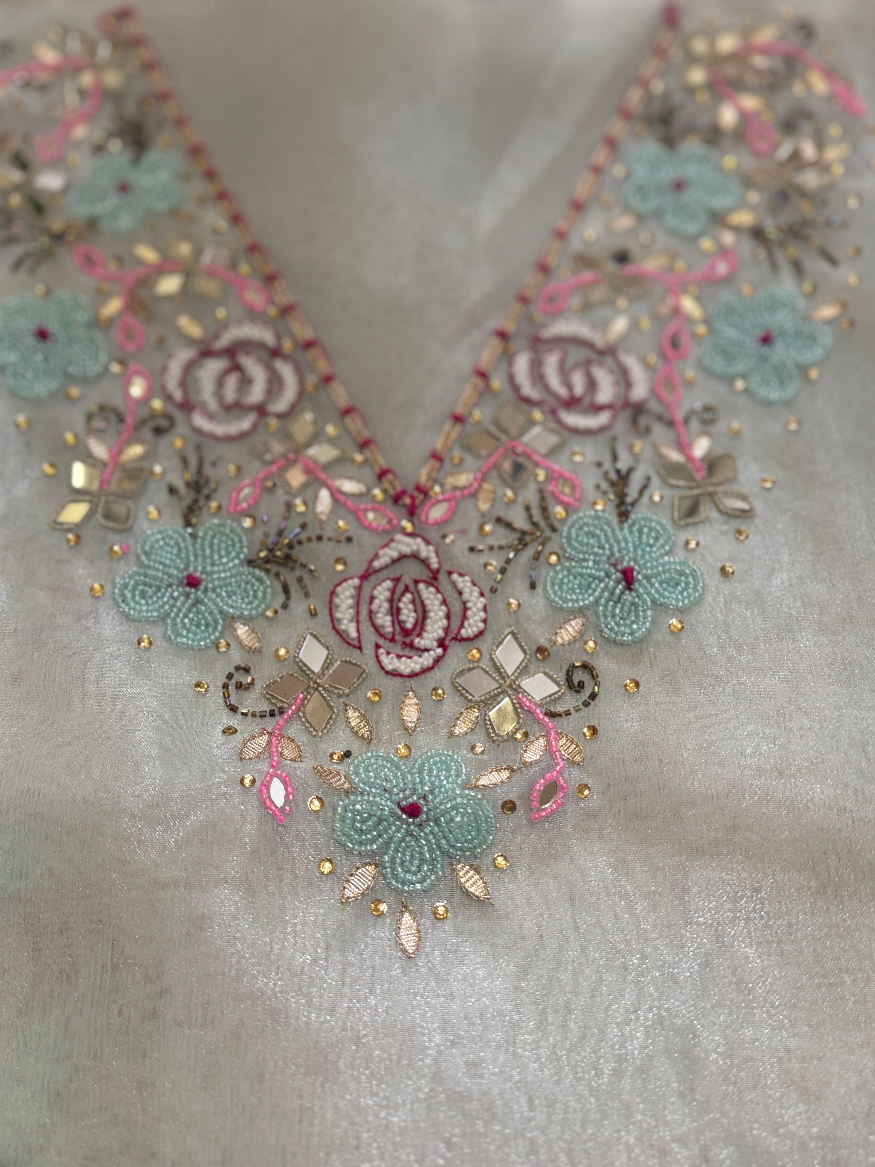 Organza kurta and dupatta set