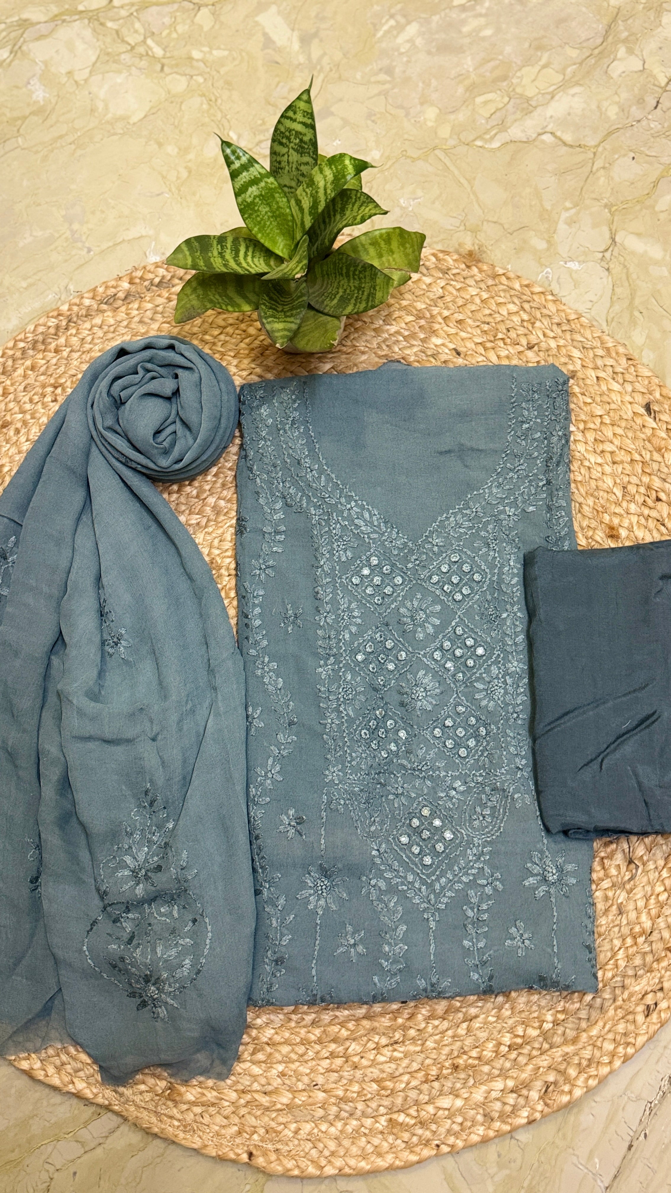Pure georgette suits 3 pc