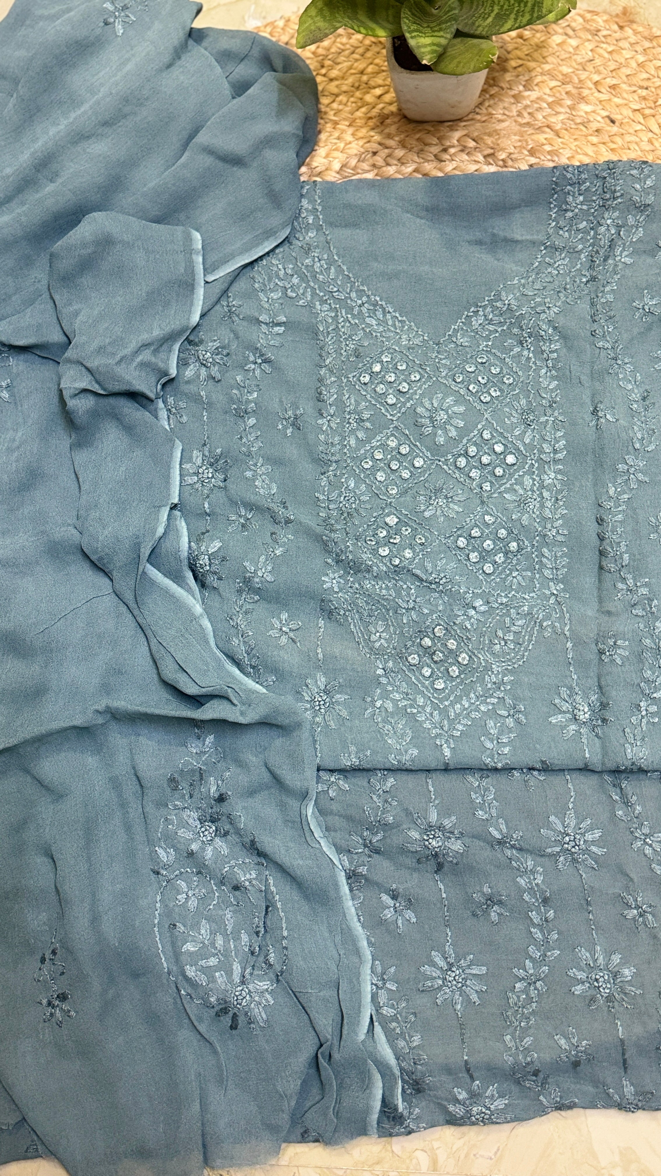 Pure georgette suits 3 pc