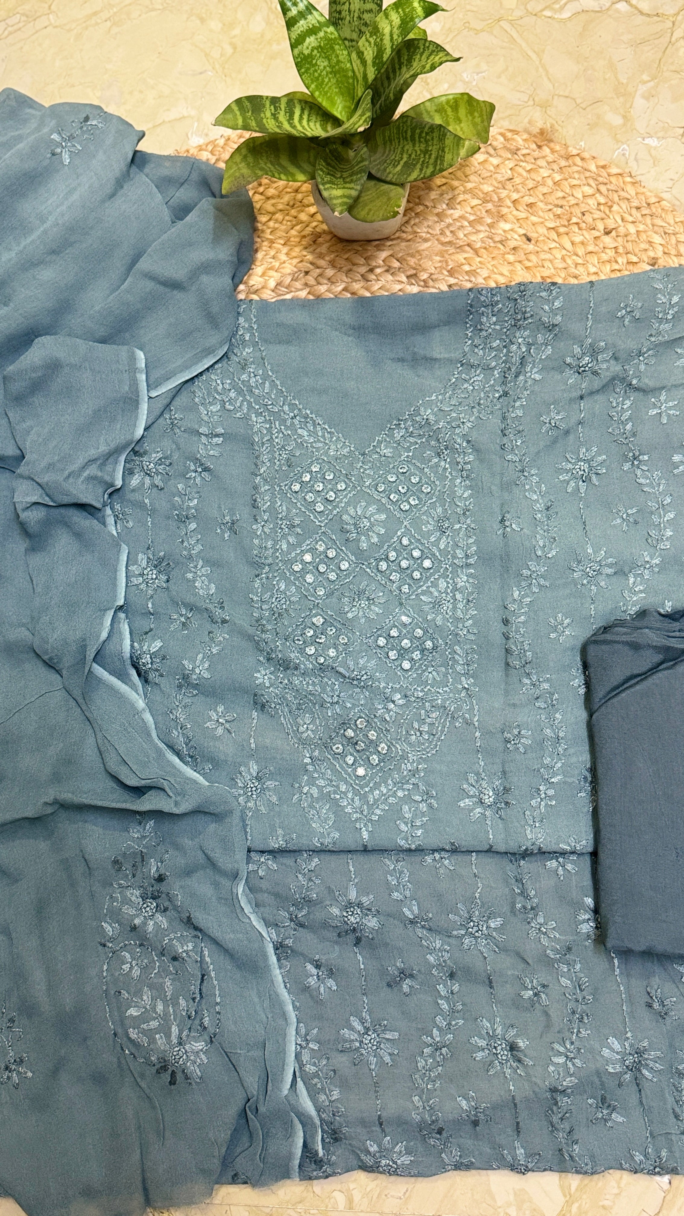 Pure georgette suits 3 pc