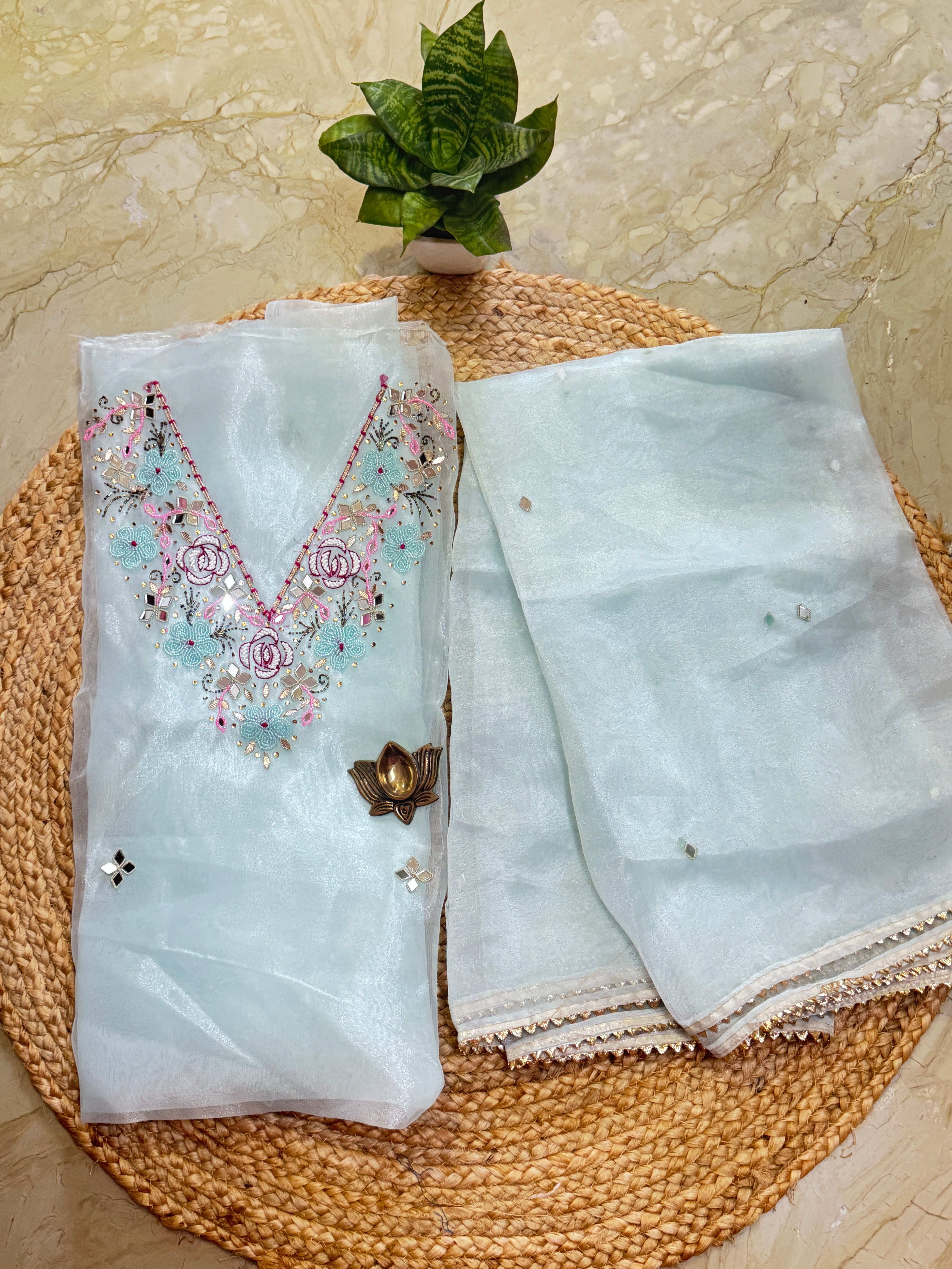Organza kurta and dupatta set