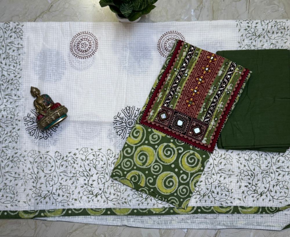 Semi tussar silk kurta with Kalamkari digital print dupatta