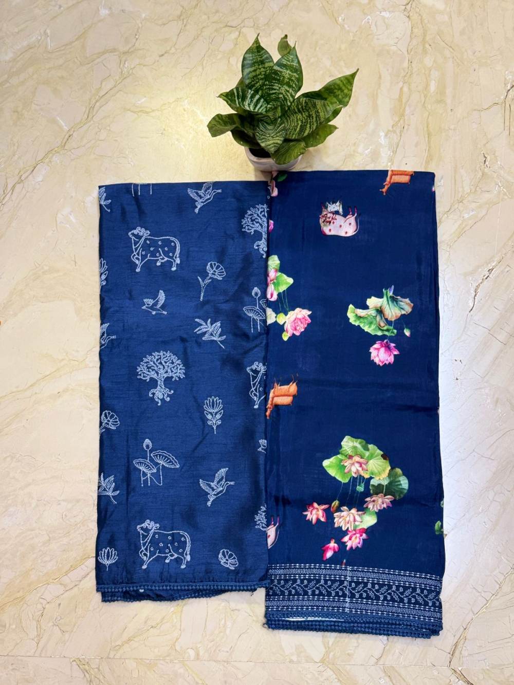 Very beautiful Dola silk kurta with fine pichwai embroidery ,pichwai dupatta n santoon bottom